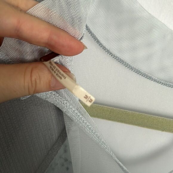 Free People Saheli Blue Mesh Floral Tunic Medium - Picture 12 of 14